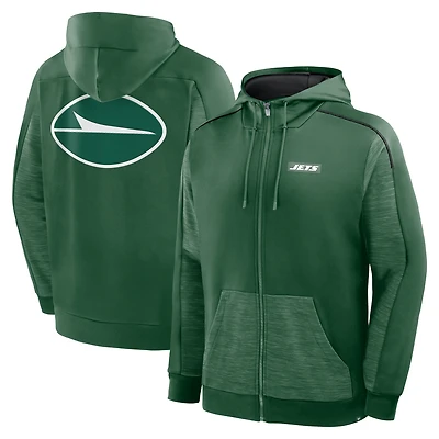 Men's Fanatics Green New York Jets Checkdown Pass Full-Zip Hoodie