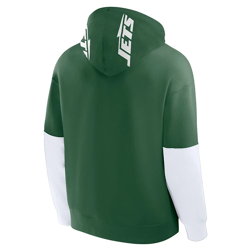 Men's Fanatics Green New York Jets Helmet Pullover Hoodie