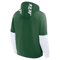 Men's Fanatics Green New York Jets Helmet Pullover Hoodie
