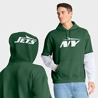 Sweat à capuche vert Fanatics pour homme avec casque des New York Jets