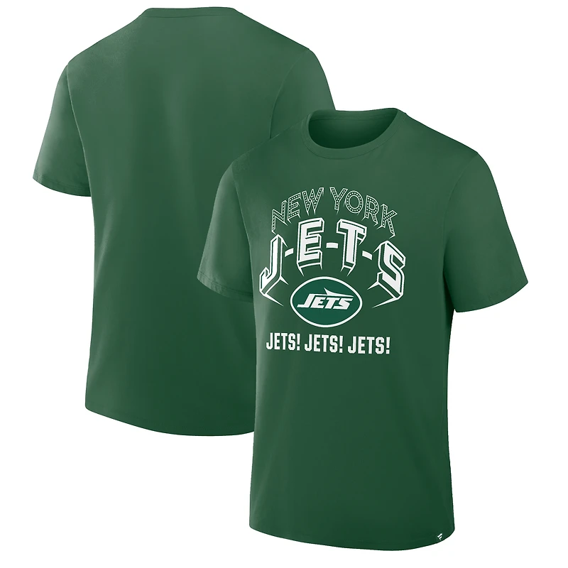 T-shirt vert fanatique pour homme des New York Jets, ville natale locale