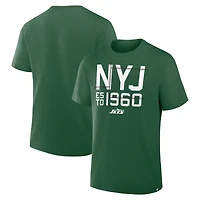 T-shirt Fanatics vert pour homme, véritable favori des New York Jets