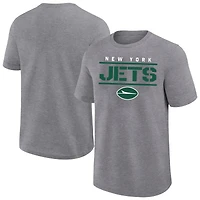 Men's Fanatics Heather Gray New York Jets Big & Tall Top Notch T-Shirt