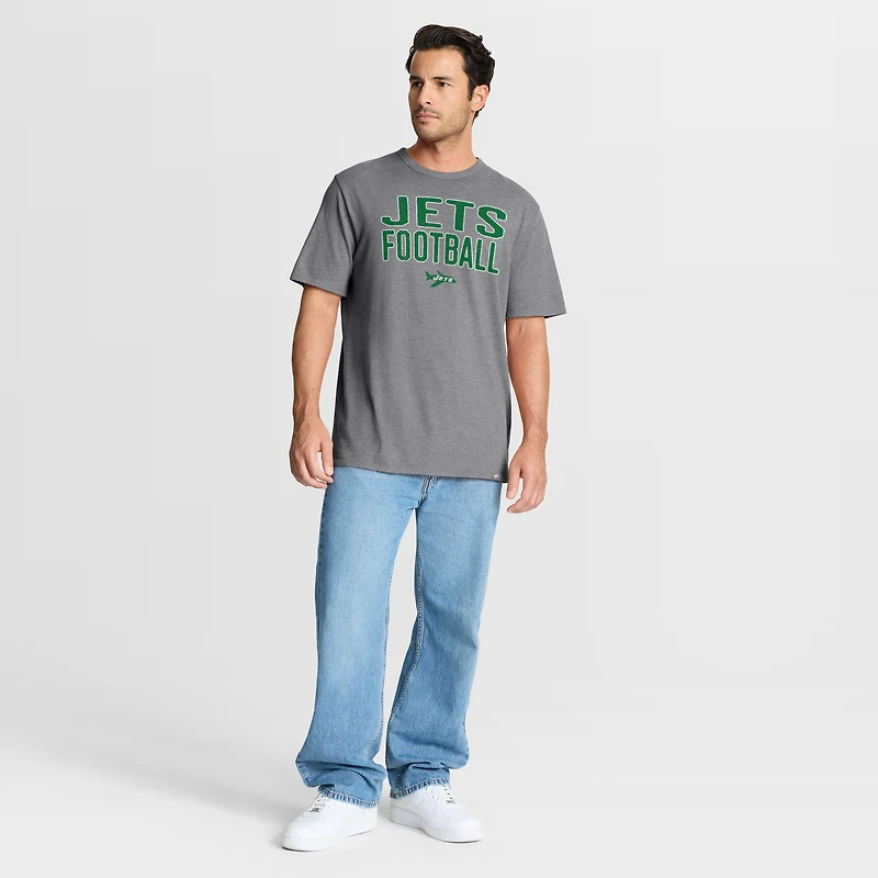 T-shirt tri-blend hommage aux New York Jets, gris chiné, Fanatics pour homme