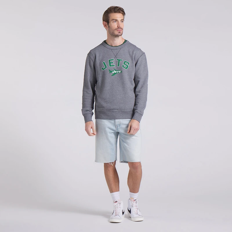 Sweat-shirt à enfiler en tissu éponge boucle New York Jets Heather Grey Fanatics pour homme