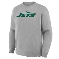 Men's Fanatics Heather Gray New York Jets Primary Logo Legacy Sweatshirt