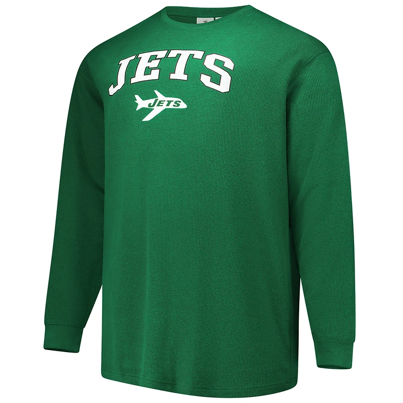T-shirt thermique à manches longues Fanatics Kelly Green New York Jets Big & Tall pour hommes