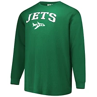 T-shirt thermique à manches longues Fanatics Kelly Green New York Jets Big & Tall pour hommes