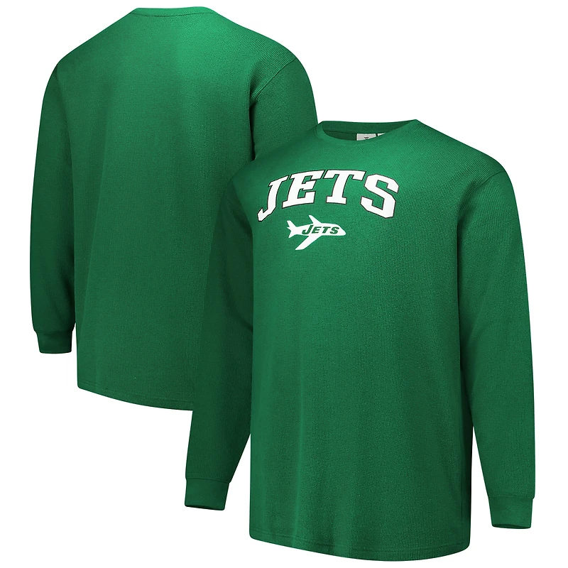 T-shirt thermique à manches longues Fanatics Kelly Green New York Jets Big & Tall pour hommes
