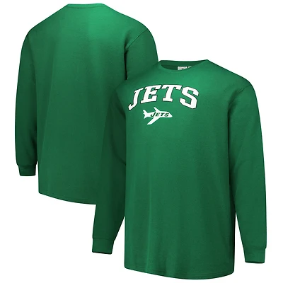 T-shirt thermique à manches longues Fanatics Kelly Green New York Jets Big & Tall pour hommes
