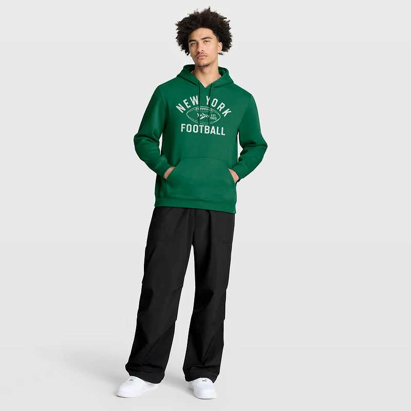 Men's Fanatics Kelly Green New York Jets Fumblerooski Legacy Pullover Hoodie