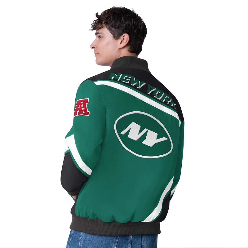 Veste à boutons-pression G-III Extreme Green New York Jets Maximum Racing pour homme