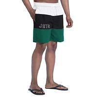 Short de bain G-III Sports by Carl Banks pour homme, vert/noir, motif Sunrise Volley des New York Jets