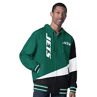 Men's G-III Sports by Carl Banks Green/Charcoal New York Jets Dual Threat Reversable Full-Zip Hooded Jacket
