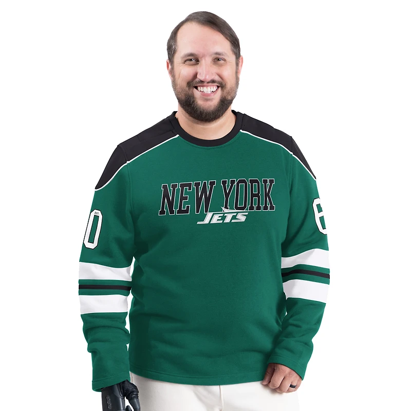 Sweat-shirt ras du cou adaptatif Lord Stanley G-III Sports by Carl Banks pour homme, vert, des New York Jets