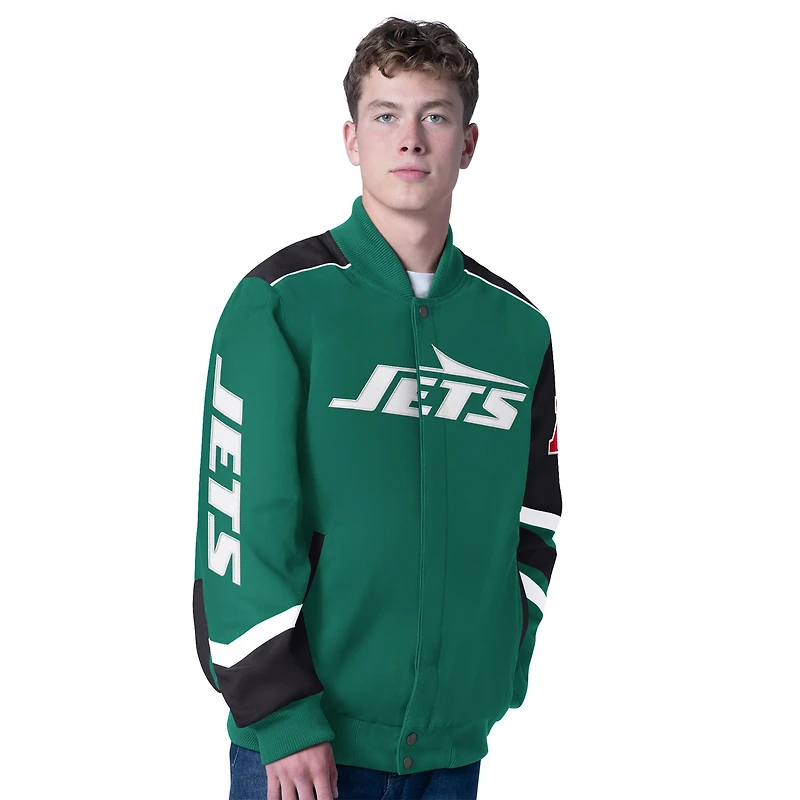Veste de course entièrement zippée G-III Sports by Carl Banks Green New York Jets Prime Time pour homme