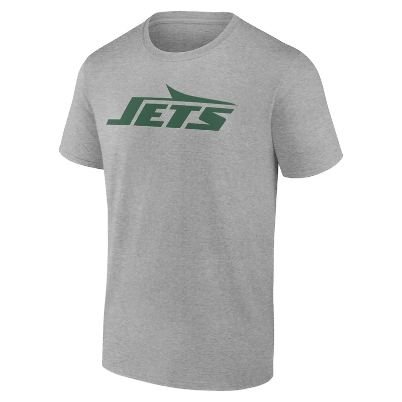 Men's Gray New York Jets Team Authentic Personalized Name & Number T-Shirt