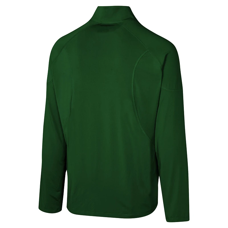 Men's Green New York Jets Grind Iron Quarter-Zip Top