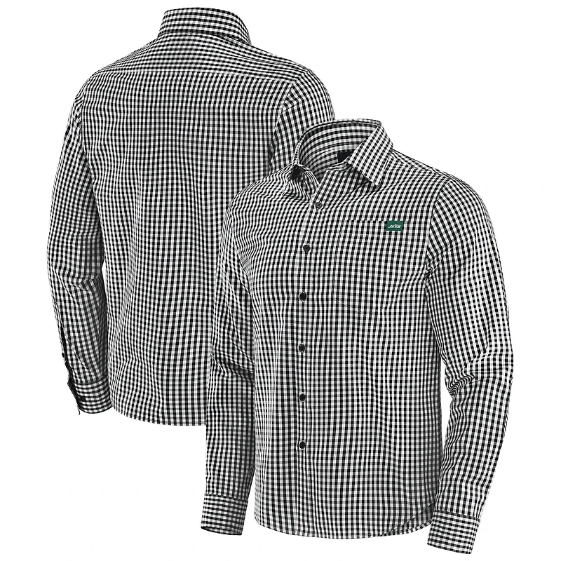 Men's J. Palmer Black New York Jets Dual Threat Long Sleeve Button-Up Shirt