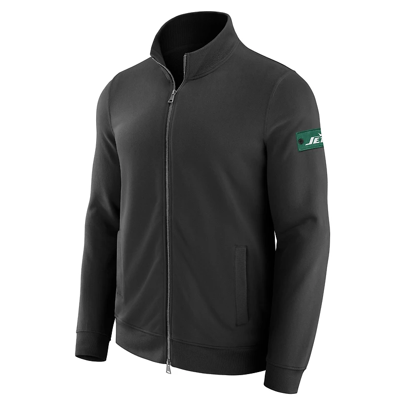 Men's J. Palmer Black New York Jets QB1 Full-Zip Sweatshirt