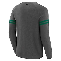 Men's J. Palmer Dark Heather Gray New York Jets Players Lounge Raglan Tri-Blend Sweatshirt