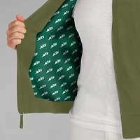 Men's J. Palmer Olive New York Jets Lightweight Cover-4 Tri-Blend Full-Zip Jacket