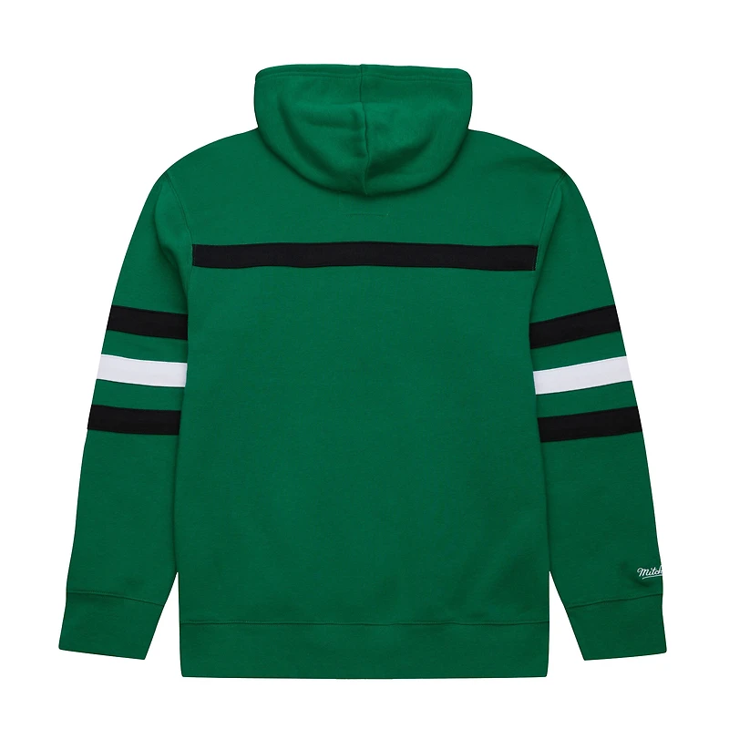 Men's  Kelly Green New York Jets Vintage Logo Head Coach Fleece Pullover Hoodie