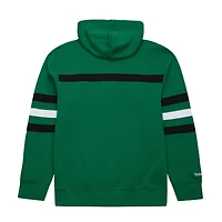 Men's  Kelly Green New York Jets Vintage Logo Head Coach Fleece Pullover Hoodie