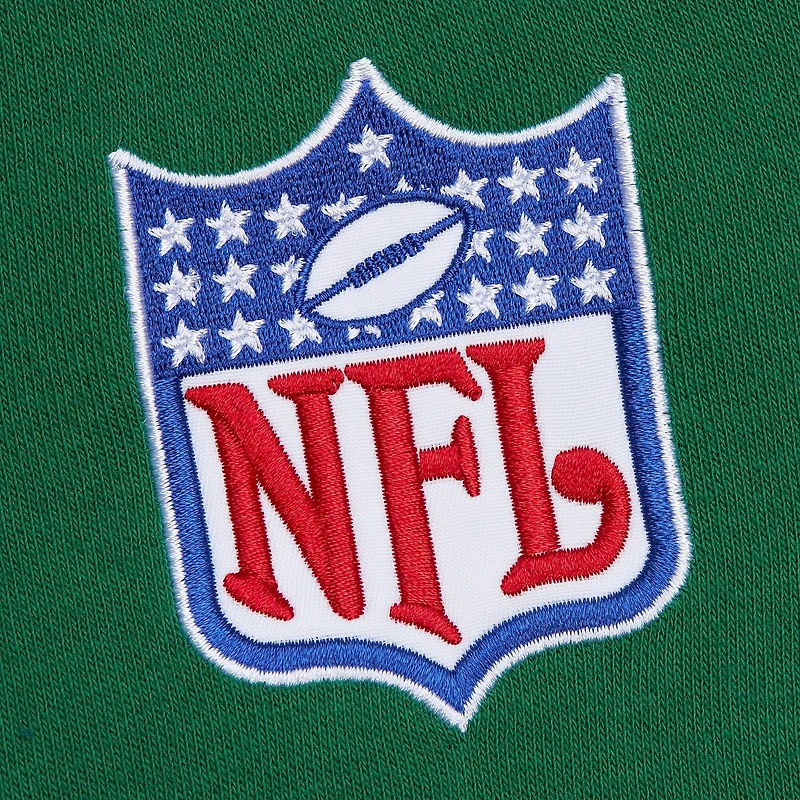 Men's  Kelly Green New York Jets Vintage Logo Head Coach Fleece Pullover Hoodie