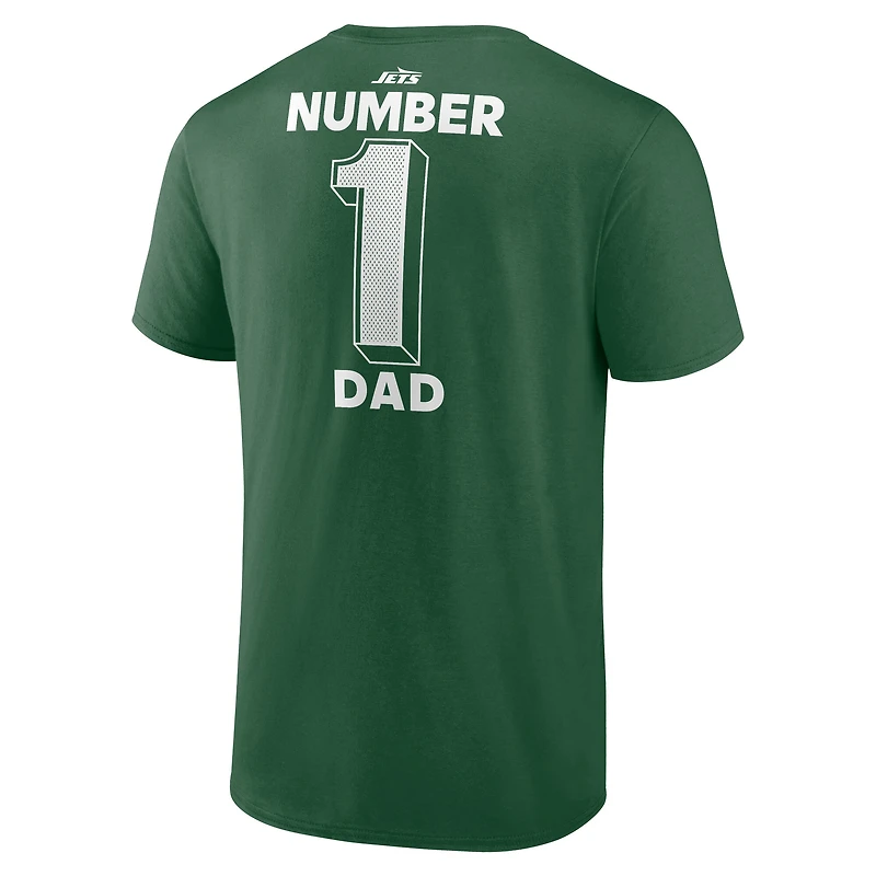 T-shirt homme vert New York Jets n°1 Dad Jersey avec logo athlétique