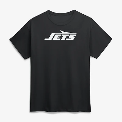 T-shirt noir à logo athlétique pour homme, principal des New York Jets