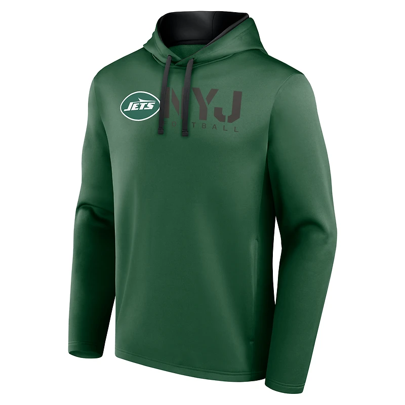 Men's Logo Athletic Green New York Jets Head Start Pullover Hoodie