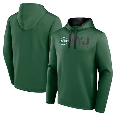 Men's Logo Athletic Green New York Jets Head Start Pullover Hoodie