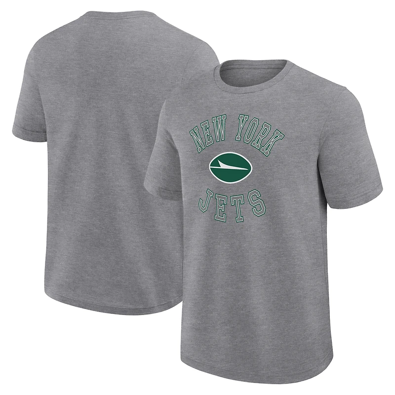 Men's Logo Athletic Heather Gray New York Jets Success T-Shirt