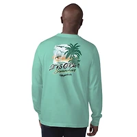 T-shirt à manches longues pour homme Margaritaville Mint New York Jets It's Five O'Clock Somewhere