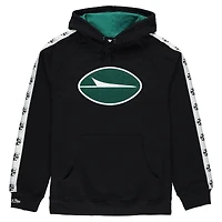 Sweat à capuche noir Mitchell & Ness New York Jets London avec grand logo raglan pour homme