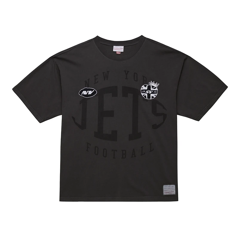 Men's Mitchell & Ness Black New York Jets London Downtown Collection Premium T-Shirt