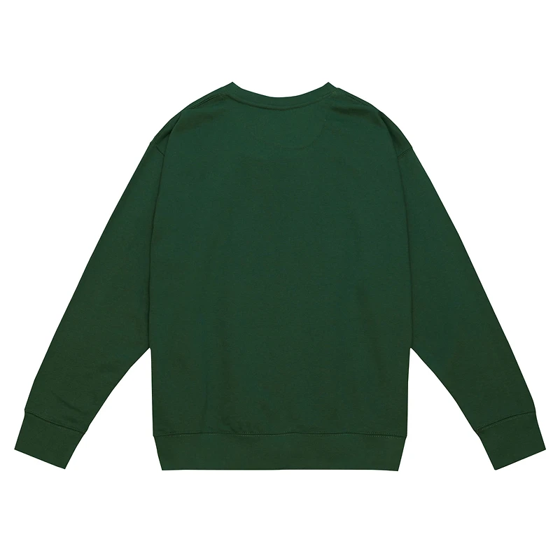 Men's Mitchell & Ness Dark Green New York Jets Basic Fleece Pullover Sweatshirt