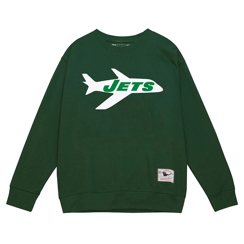 Sweat-shirt en molleton basique vert New York Jets de Mitchell & Ness pour homme