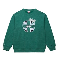 Men's Mitchell & Ness Green New York Jets London Throw It Back Fleece Sweatshirt