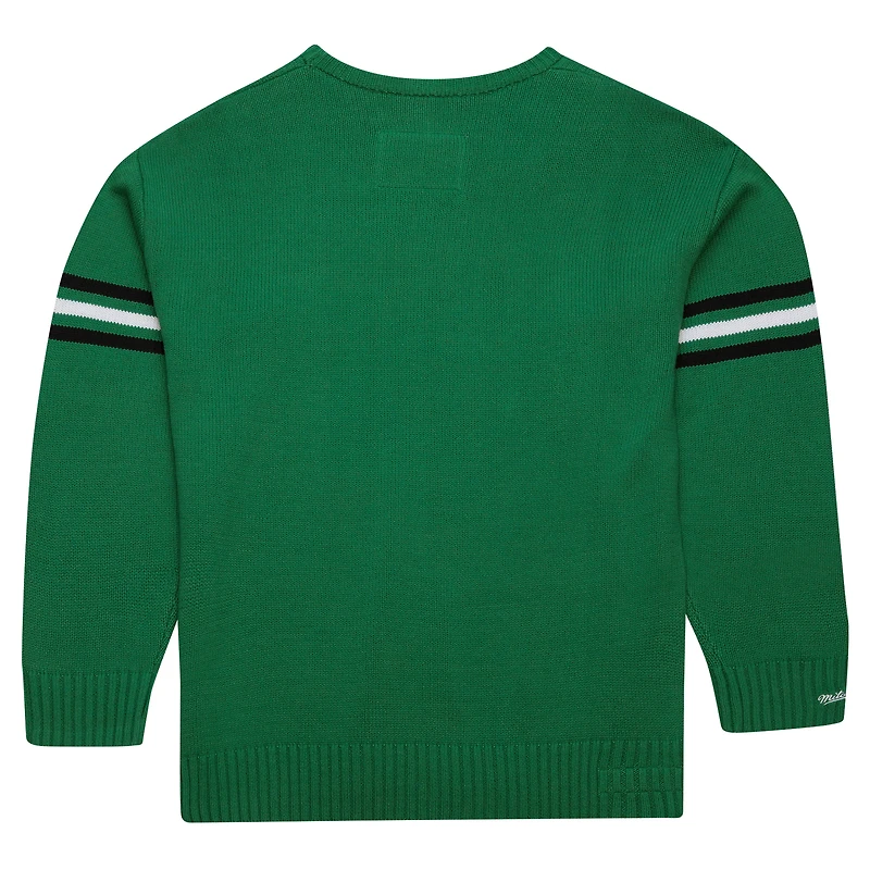 Men's Mitchell & Ness White New York Jets Throwback 1984 Pullover Sweater