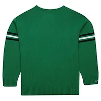 Men's Mitchell & Ness White New York Jets Throwback 1984 Pullover Sweater