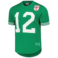 Haut en maille avec nom et numéro du joueur à la retraite Mitchell & Ness Joe Namath Kelly vert des Jets de New York pour homme