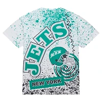 Men's Mitchell & Ness White New York Jets Team Burst Sublimated T-Shirt