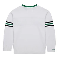 Men's Mitchell & Ness White New York Jets Throwback 1984 Pullover Sweater