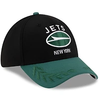 Casquette New Era 39THIRTY Flex noire/verte pour homme, York Jets, draft NFL 2025