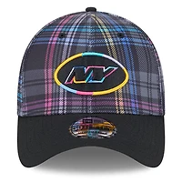 Casquette New Era noire York Jets 2024 NFL Crucial Catch Plaid 39THIRTY Flex pour homme