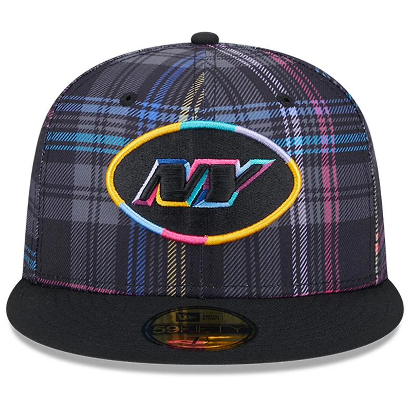 Casquette ajustée 59FIFTY NFL Crucial Catch 2024 New Era noire pour homme des York Jets