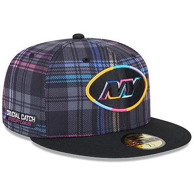 Casquette ajustée 59FIFTY NFL Crucial Catch 2024 New Era noire pour homme des York Jets