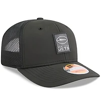 Casquette ajustable noire New Era 9SEVENTY Trucker des New York Jets 2025 Sideline pour homme